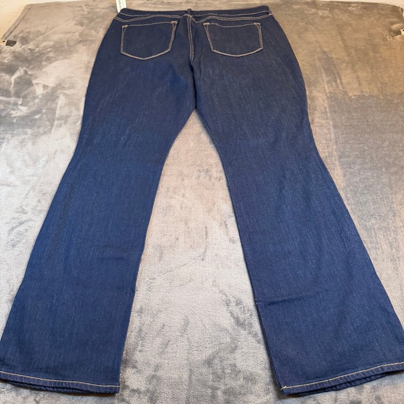 Old Navy Wow Boot-Cut Jeans Womens 16 Short Mid-Rise Dark Wash Denim New - Picture 4 of 11